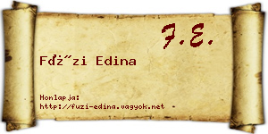 Füzi Edina névjegykártya