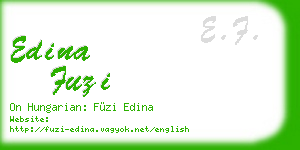 edina fuzi business card